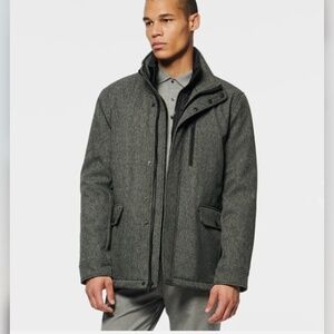 Marc New York by Andrew Marc Men's Gray Mullins Melange Jacket Size Large